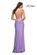 La Femme 30436 Scoop Neckline High Slit Dress