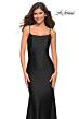 La Femme 30458 Luxe Jersey Low V-Back Slight Scoop Neckline Dress