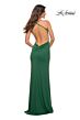La Femme 30462 Ruched Bodice Crisscross Back Dress