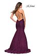La Femme 30467 Crisscross Back Mermaid Lace Dress