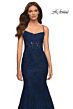 La Femme 30467 Crisscross Back Mermaid Lace Dress