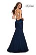 La Femme 30467 Crisscross Back Mermaid Lace Dress