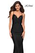 La Femme 30471 Criss Cross Back Sweetheart Neck Dress