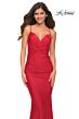 La Femme 30471 Criss Cross Back Sweetheart Neck Dress