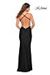 La Femme 30471 Criss Cross Back Sweetheart Neck Dress