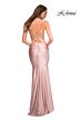 La Femme 30477 V-Neck Spaghetti Strap Dress