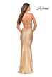 La Femme 30477 V-Neck Spaghetti Strap Dress
