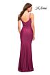 La Femme 30482 Cowl Neck Fitted Jersey Dress