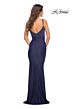 La Femme 30482 Cowl Neck Fitted Jersey Dress