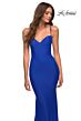 La Femme 30491 Spaghetti Strap Lace-Up Back Dress