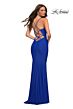 La Femme 30491 Spaghetti Strap Lace-Up Back Dress