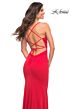 La Femme 30493 Lace-Up Back Scoop Neck Dress