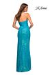 La Femme 30497 Sweetheart Neck Side Slit Dress