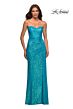 La Femme 30497 Sweetheart Neck Side Slit Dress