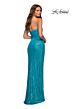 La Femme 30497 Sweetheart Neck Side Slit Dress