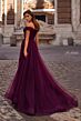 La Femme 30498 High Slit Off The Shoulder Ruched Dress