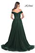 La Femme 30498 High Slit Off The Shoulder Ruched Dress