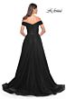 La Femme 30498 High Slit Off The Shoulder Ruched Dress
