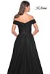 La Femme 30498 High Slit Off The Shoulder Ruched Dress