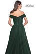 La Femme 30498 High Slit Off The Shoulder Ruched Dress