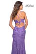 La Femme 30499 Long Stretch Lace Deep Mesh Sweetheart Neckline Dress