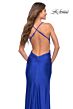 La Femme 30504 Ruched Crisscross Bodice High Slit Dress