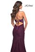 La Femme 30537 Lace-Up Back Spaghetti Strap Dress