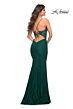 La Femme 30537 Lace-Up Back Spaghetti Strap Dress