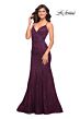 La Femme 30537 Lace-Up Back Spaghetti Strap Dress