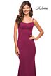 La Femme 30541 Spaghetti Strap Scoop Back Dress
