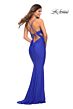 La Femme 30545 Plunging Neck Ruched Cutout Dress