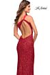 La Femme 30562 Exposed Back One Shoulder Sequin Dress