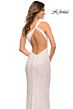 La Femme 30562 Exposed Back One Shoulder Sequin Dress