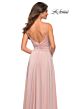 La Femme 30571 Jersey Ruched Crisscross A-Line Dress