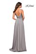 La Femme 30571 Jersey Ruched Crisscross A-Line Dress