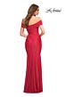La Femme 30582 Off The Shoulder Fitted Jersey Dress