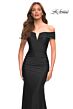 La Femme 30582 Off The Shoulder Fitted Jersey Dress