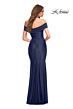 La Femme 30582 Off The Shoulder Fitted Jersey Dress