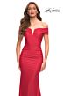 La Femme 30582 Off The Shoulder Fitted Jersey Dress