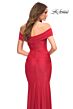 La Femme 30582 Off The Shoulder Fitted Jersey Dress
