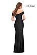La Femme 30582 Off The Shoulder Fitted Jersey Dress