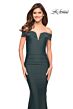 La Femme 30582 Off The Shoulder Fitted Jersey Dress