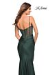 La Femme 30589 Sheer Corset Back Spaghetti Strap Dress