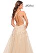 La Femme 30591 High Slit A-Line Applique Dress