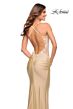 La Femme 30596 Rhinestone Embellished Crisscross Open Back Dress