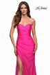 La Femme 30600 Strapless Sweetheart Neck Side Slit Dress