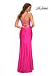 La Femme 30601 Rhinestone Embellished Jersey Dress