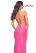 La Femme 30613 Sequin Wrap-Style Deep V-neck Dress