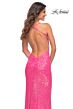 La Femme 30615 Spaghetti Strap Crisscross Back Sequin Dress