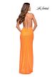 La Femme 30617 Sequin Crisscross Back High Slit Dress